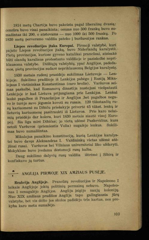 Naujųjų amžių istorija: vadovėlis vidurinėms mokykloms / K. Kliuksinas. – Kaunas: Sakalas, 1936. – 160 p.
