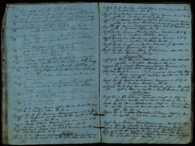 Pasvalio Romos katalikų parapijos bažnyčios 1819–1827 metų mirties metrikų knyga