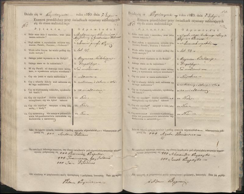 Krinčino Romos katalikų parapijos bažnyčios 1840–1844 metų priešjungtuvinės apklausos knyga