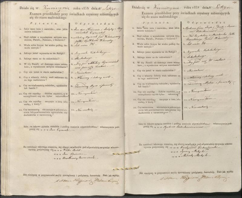 Krinčino Romos katalikų parapijos bažnyčios 1837–1839 metų priešjungtuvinės apklausos knyga