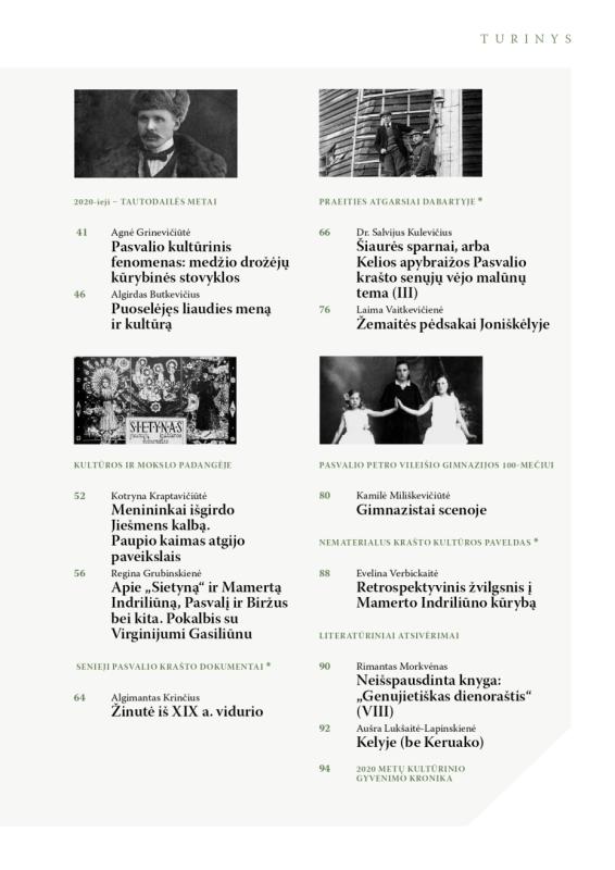 Šiaurietiški atsivėrimai : Pasvalio krašto istorijos ir kultūros žurnalas 2020, nr. 2 (49)