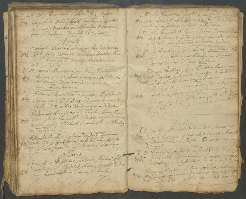Pasvalio Romos katalikų parapijos bažnyčios 1703–1718 metų krikšto metrikų knyga