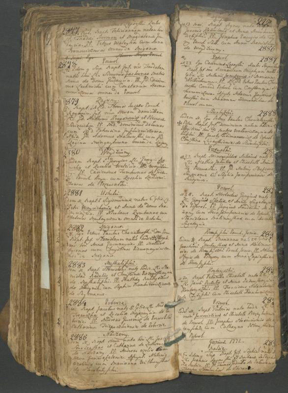 Pasvalio Romos katalikų parapijos bažnyčios 1749–1772 metų krikšto metrikų knyga