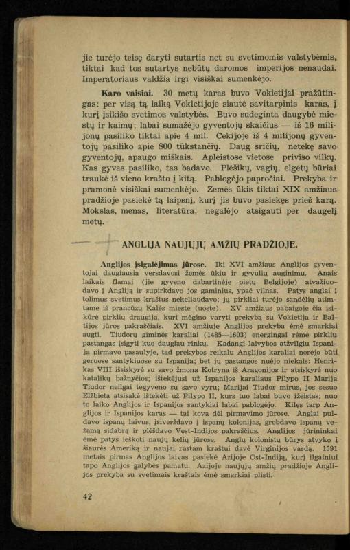 Naujųjų amžių istorija: vadovėlis vidurinėms mokykloms / K. Kliuksinas. – Kaunas: Sakalas, 1936. – 160 p.