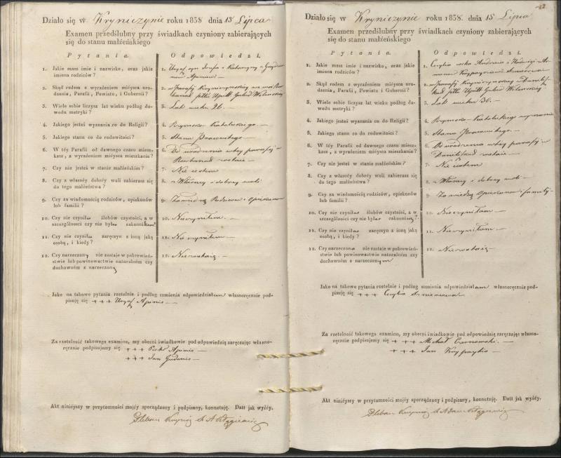 Krinčino Romos katalikų parapijos bažnyčios 1837–1839 metų priešjungtuvinės apklausos knyga