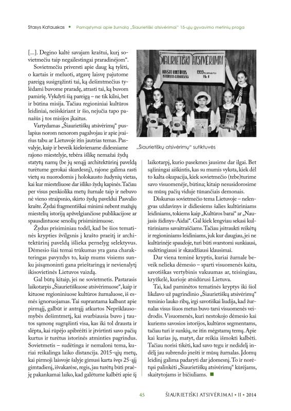 Šiaurietiški atsivėrimai : Pasvalio krašto istorijos ir kultūros žurnalas 2014, nr. 2 (37)