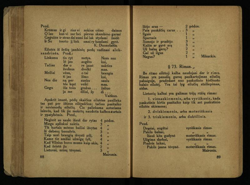 Literatūros teorija : vadovėlis aukštesniosioms mokykloms / K. Bizauskas. – 3 -ias leid. – Kaunas, 1922. – 199 p.