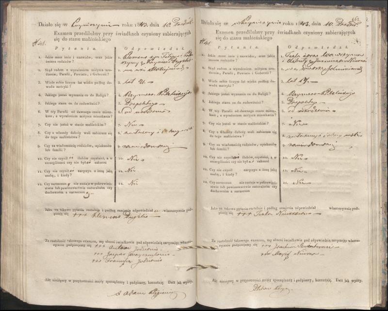 Krinčino Romos katalikų parapijos bažnyčios 1840–1844 metų priešjungtuvinės apklausos knyga
