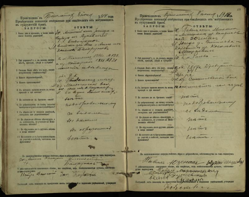 Pušaloto Romos katalikų parapijos bažnyčios 1904–1917 metų priešjungtuvinės apklausos knyga
