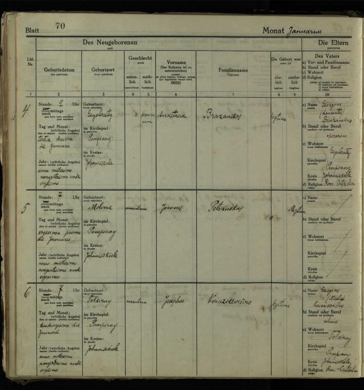 Pumpėnų Romos katalikų parapijos bažnyčios 1916–1921 metų krikšto metrikų knyga