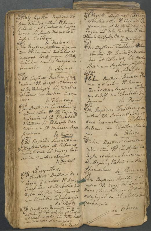 Pasvalio Romos katalikų parapijos bažnyčios 1749–1772 metų krikšto metrikų knyga