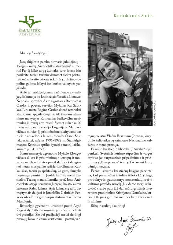 Šiaurietiški atsivėrimai : Pasvalio krašto istorijos ir kultūros žurnalas 2014, nr. 1 (36)