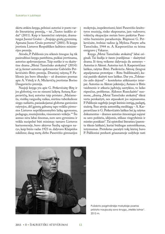 Šiaurietiški atsivėrimai : Pasvalio krašto istorijos ir kultūros žurnalas 2015, nr. 2 (39)