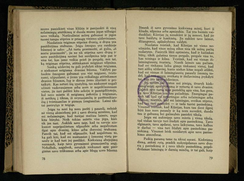 Minties galybė / Orison Swett Marden. – Kaunas: Fakelo leidinys, 1937. – 149, [2] p.