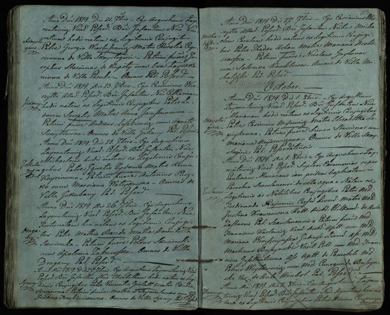 Pušaloto Romos katalikų parapijos bažnyčios 1814–1822 metų krikšto metrikų knyga