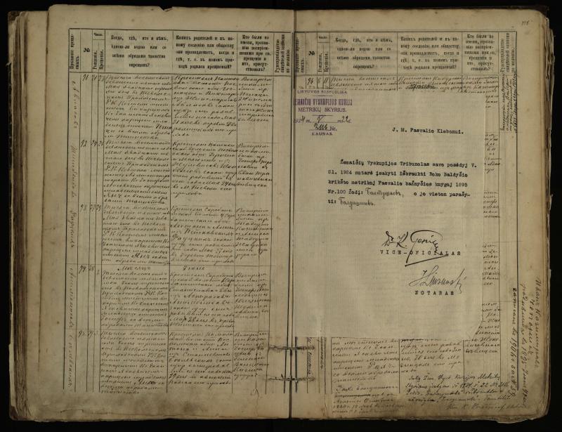 Pasvalio Romos katalikų parapijos bažnyčios 1889–1898 metų krikšto metrikų knyga
