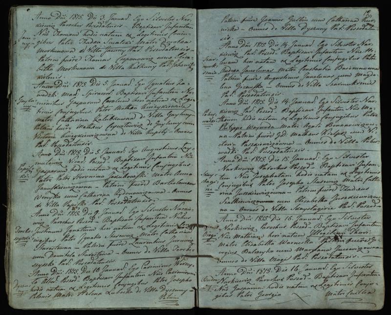 Pušaloto Romos katalikų parapijos bažnyčios 1814–1822 metų krikšto metrikų knyga