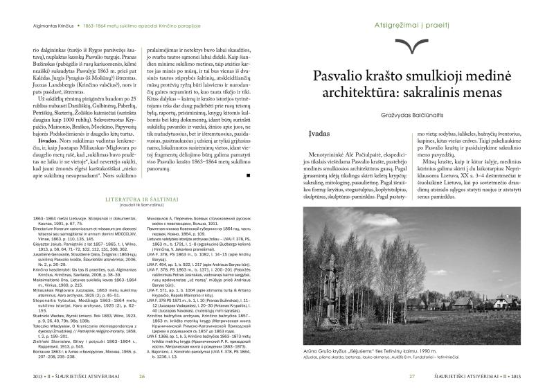 Šiaurietiški atsivėrimai : Pasvalio krašto istorijos ir kultūros žurnalas 2013, nr. 2 (35)