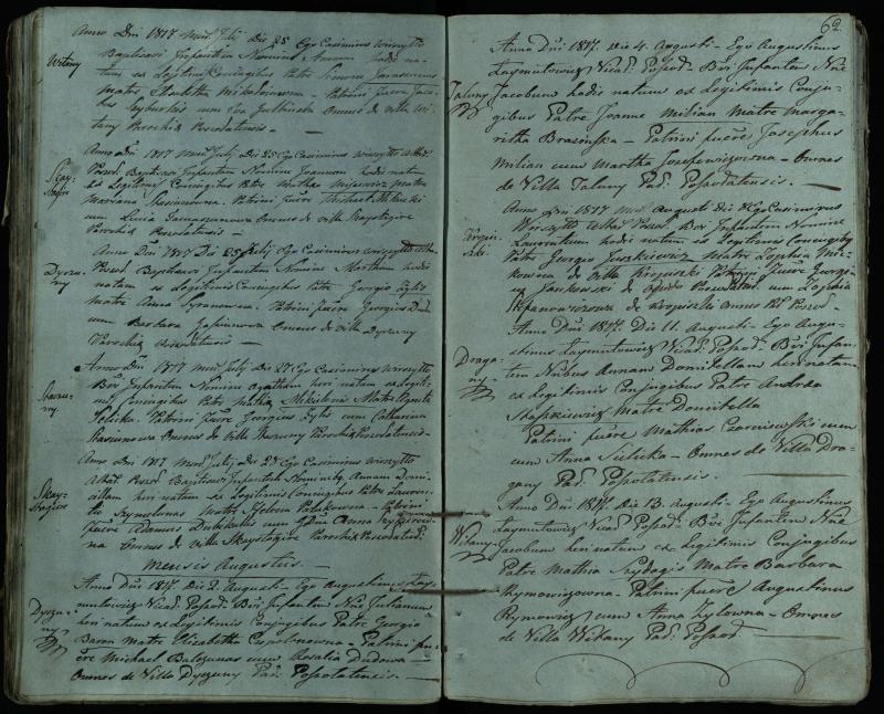 Pušaloto Romos katalikų parapijos bažnyčios 1814–1822 metų krikšto metrikų knyga