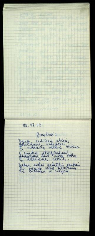 Poeto Jono Vytauto Nistelio eilėraščių sąsiuvinis