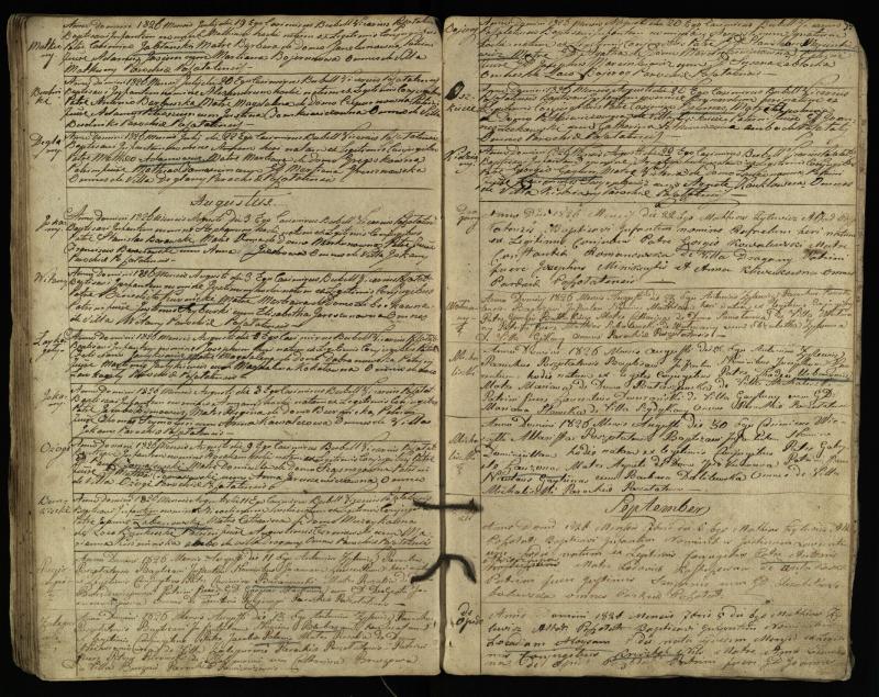 Pušaloto Romos katalikų parapijos bažnyčios 1822–1828 metų krikšto metrikų knyga