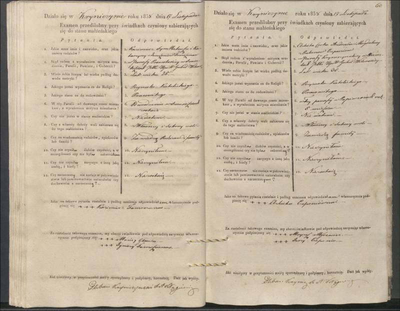 Krinčino Romos katalikų parapijos bažnyčios 1837–1839 metų priešjungtuvinės apklausos knyga