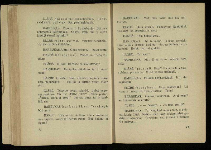 Kur laimė? : 5 veiksmų drama / J. Dobilas. – Kaunas: autoriaus leidinys, 1930. – 165, [1] p.
