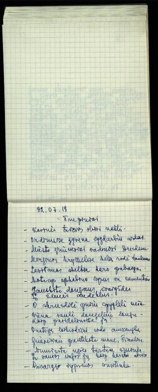 Poeto Jono Vytauto Nistelio eilėraščių sąsiuvinis