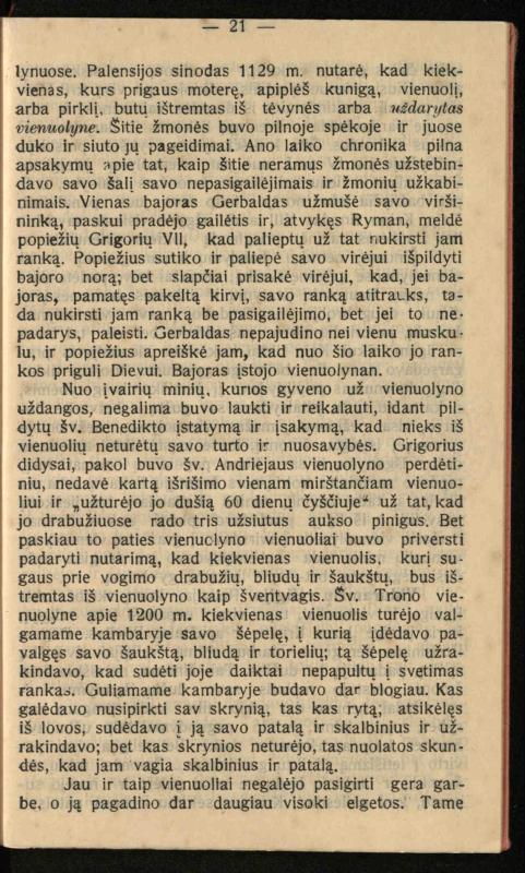 Viduramžių bažnyčios vaizdas / (historiškas piešinėlis Li); sutrumpino ir sulietuvino kun. Jonas Šepetys. – [S.l.]: [s.n.], 1912 (Vilnius: M. Kuktos sp.). – 31 p.