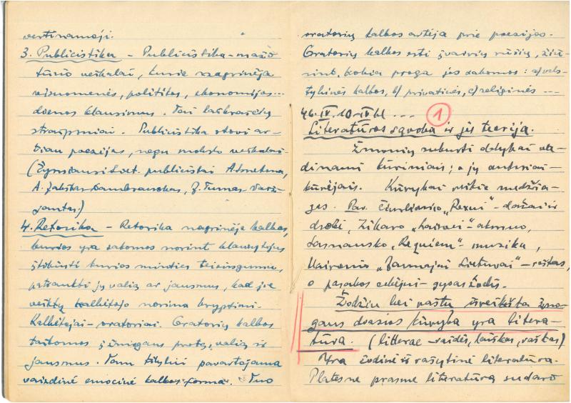 Rašytojo, savaitraščio „Tėviškės Žiburiai“ redaktoriaus Česlovo Senkevičiaus parengta literatūros teorijos pradmenų santrauka
