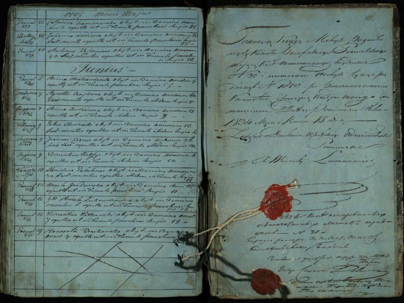 Pasvalio Romos katalikų parapijos bažnyčios 1819–1827 metų mirties metrikų knyga