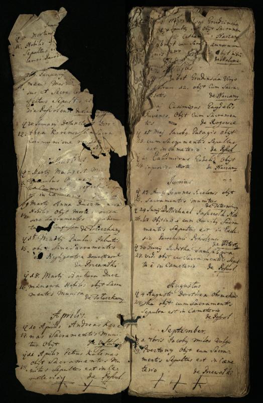 Pasvalio Romos katalikų parapijos bažnyčios 1744–1776 metų mirties metrikų knyga