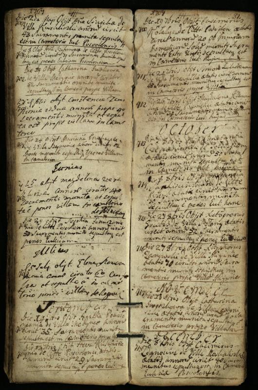 Pasvalio Romos katalikų parapijos bažnyčios 1744–1776 metų mirties metrikų knyga