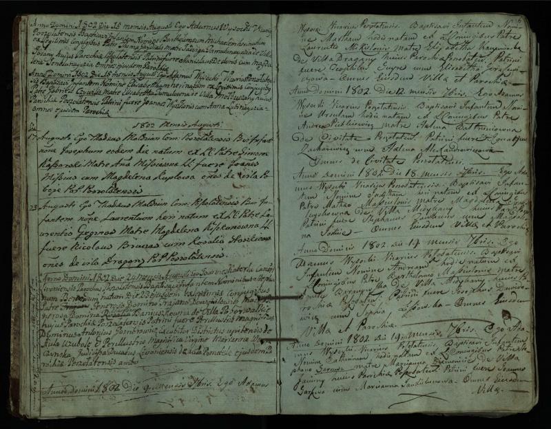 Pušaloto Romos katalikų parapijos bažnyčios 1802–1814 metų krikšto metrikų knyga