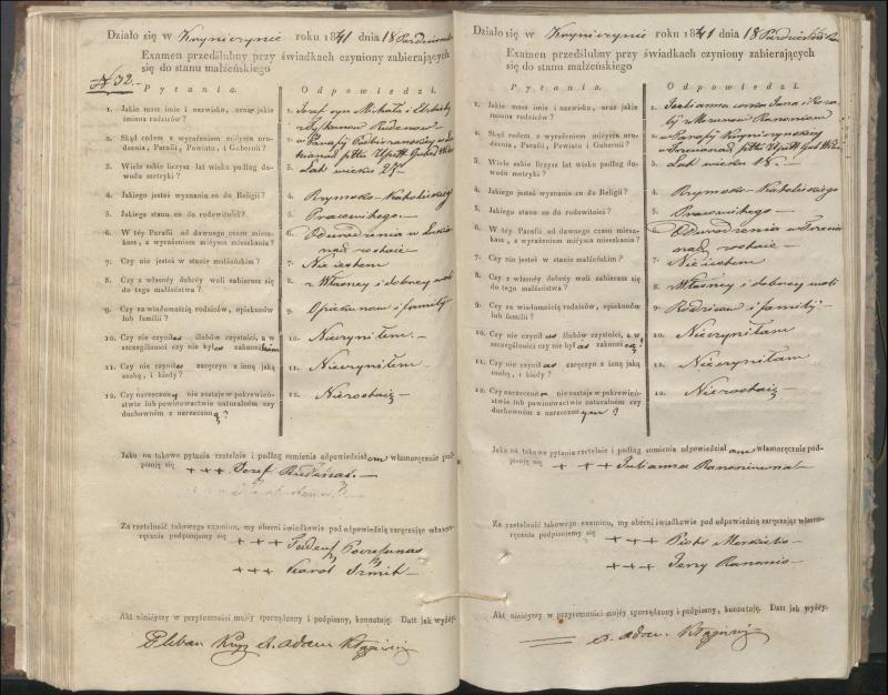 Krinčino Romos katalikų parapijos bažnyčios 1840–1844 metų priešjungtuvinės apklausos knyga