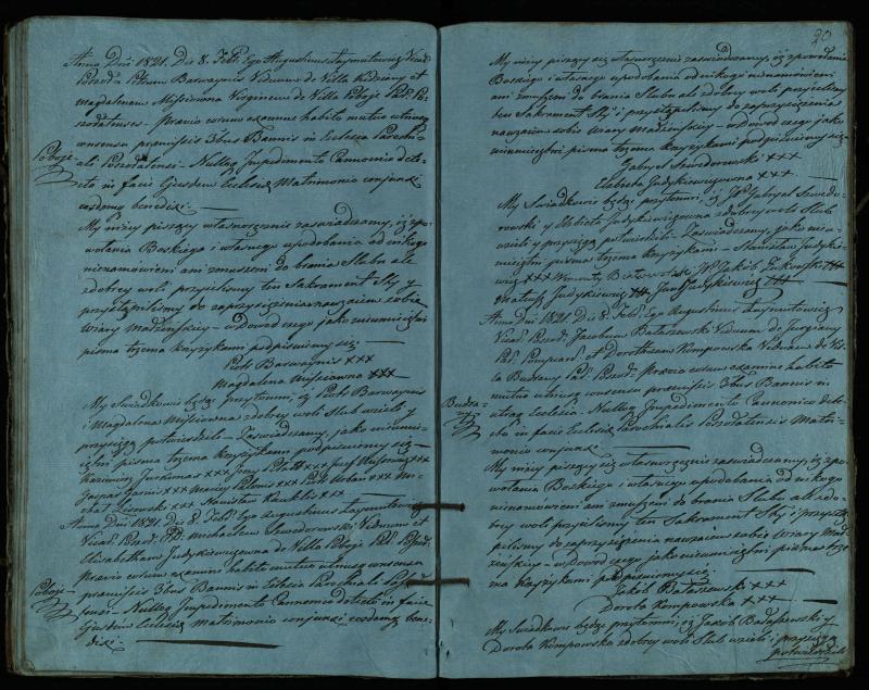 Pušaloto Romos katalikų parapijos bažnyčios 1819–1827 metų jungtuvių metrikų knyga