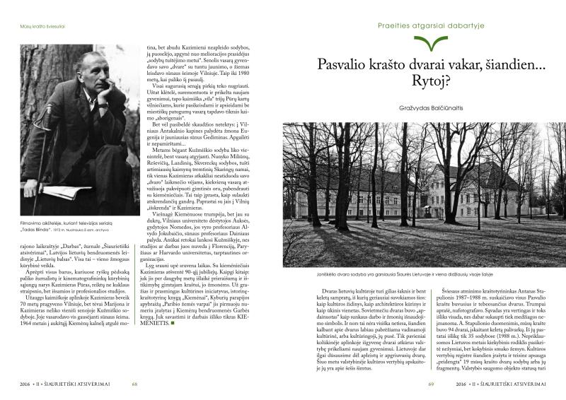 Šiaurietiški atsivėrimai : Pasvalio krašto istorijos ir kultūros žurnalas 2016, nr. 2 (41)