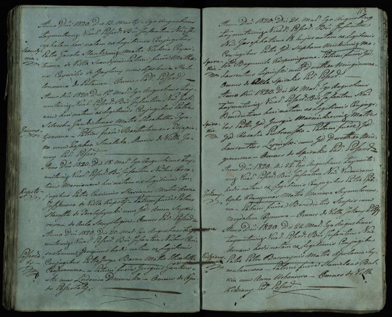 Pušaloto Romos katalikų parapijos bažnyčios 1814–1822 metų krikšto metrikų knyga
