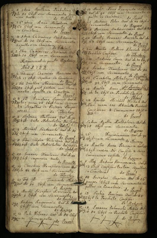 Pasvalio Romos katalikų parapijos bažnyčios 1744–1776 metų mirties metrikų knyga