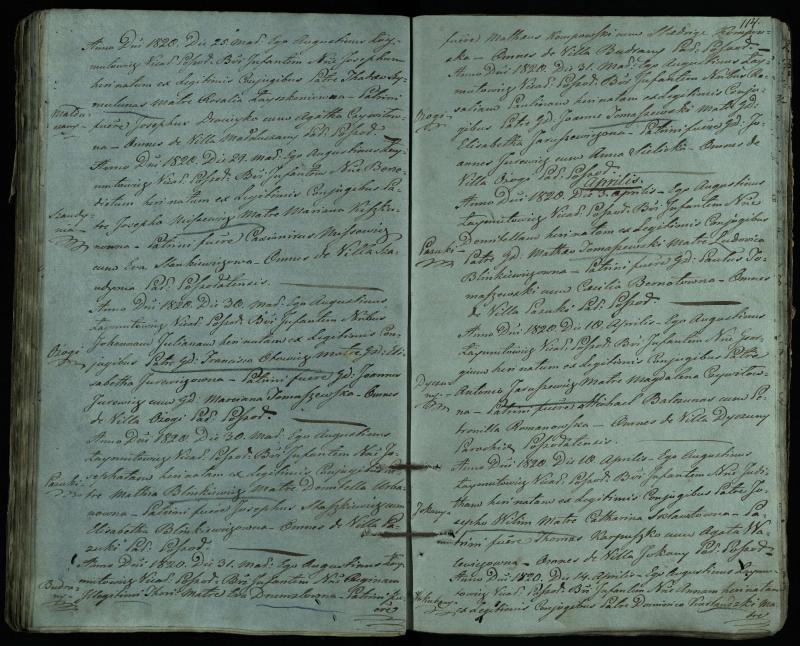 Pušaloto Romos katalikų parapijos bažnyčios 1814–1822 metų krikšto metrikų knyga