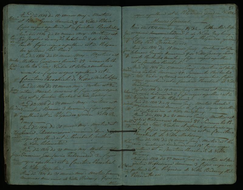 Pušaloto Romos katalikų parapijos bažnyčios 1810–1827 metų mirties metrikų knyga