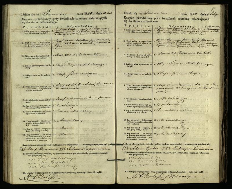 Pasvalio Romos katalikų parapijos bažnyčios 1849–1859 metų priešjungtuvinės apklausos knyga
