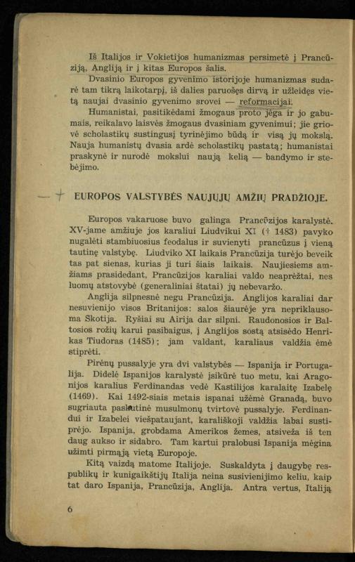 Naujųjų amžių istorija: vadovėlis vidurinėms mokykloms / K. Kliuksinas. – Kaunas: Sakalas, 1936. – 160 p.