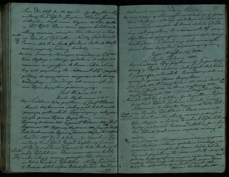 Pušaloto Romos katalikų parapijos bažnyčios 1810–1819 metų jungtuvių metrikų knyga