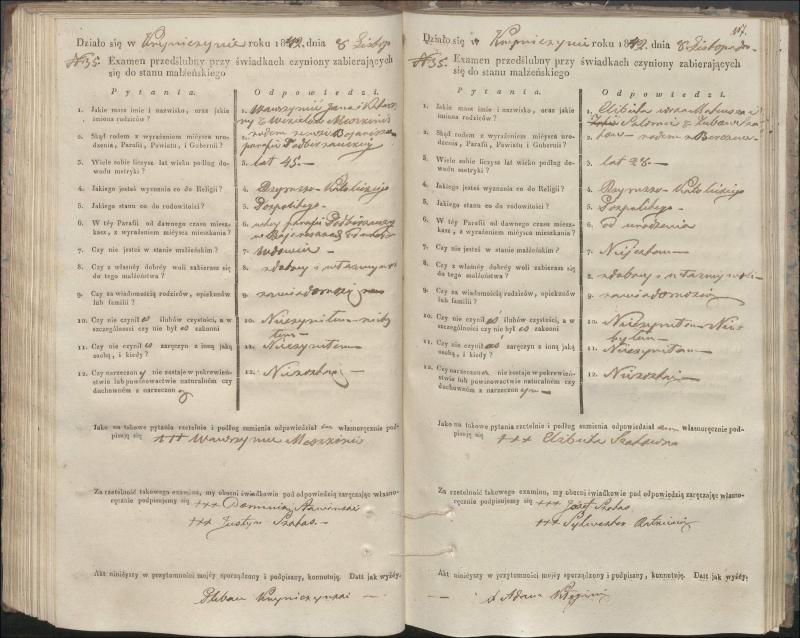 Krinčino Romos katalikų parapijos bažnyčios 1840–1844 metų priešjungtuvinės apklausos knyga
