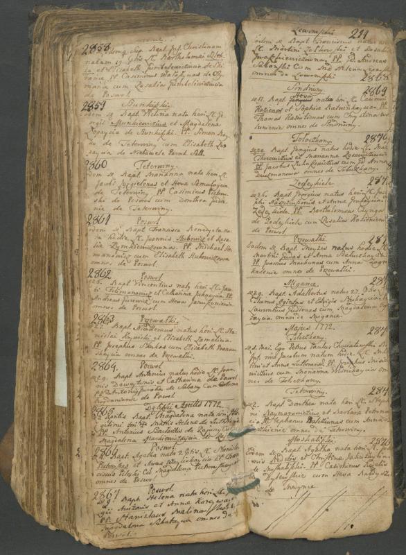 Pasvalio Romos katalikų parapijos bažnyčios 1749–1772 metų krikšto metrikų knyga
