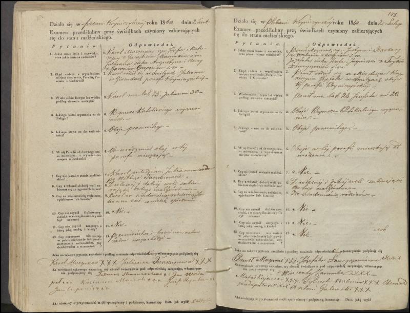 Krinčino Romos katalikų parapijos bažnyčios 1853–1862 metų priešjungtuvinės apklausos knyga