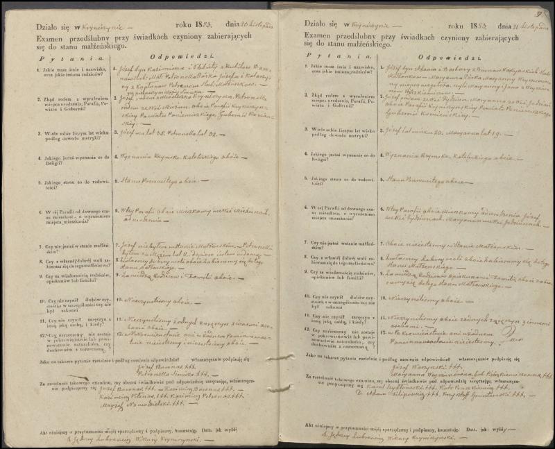 Krinčino Romos katalikų parapijos bažnyčios 1853–1862 metų priešjungtuvinės apklausos knyga