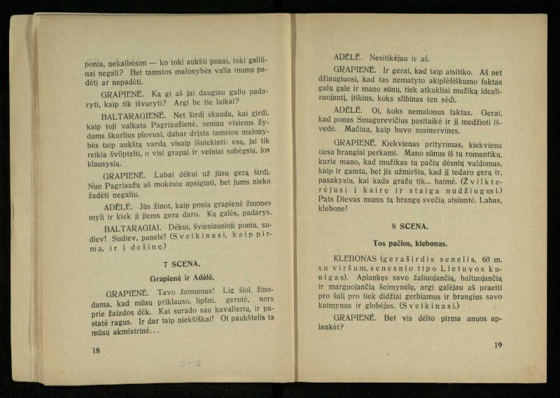 Kur laimė? : 5 veiksmų drama / J. Dobilas. – Kaunas: autoriaus leidinys, 1930. – 165, [1] p.