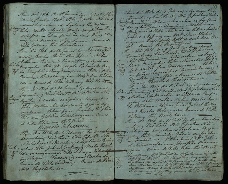 Pušaloto Romos katalikų parapijos bažnyčios 1814–1822 metų krikšto metrikų knyga